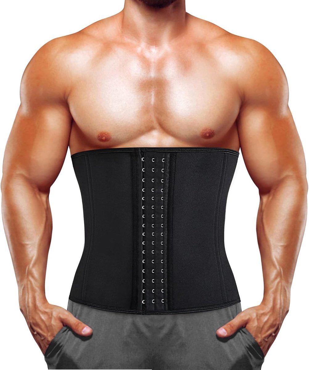 Junlan sweat belt for men, slimming belt, flat stomach, invisible, back support - - X-Large - ShopVlot
