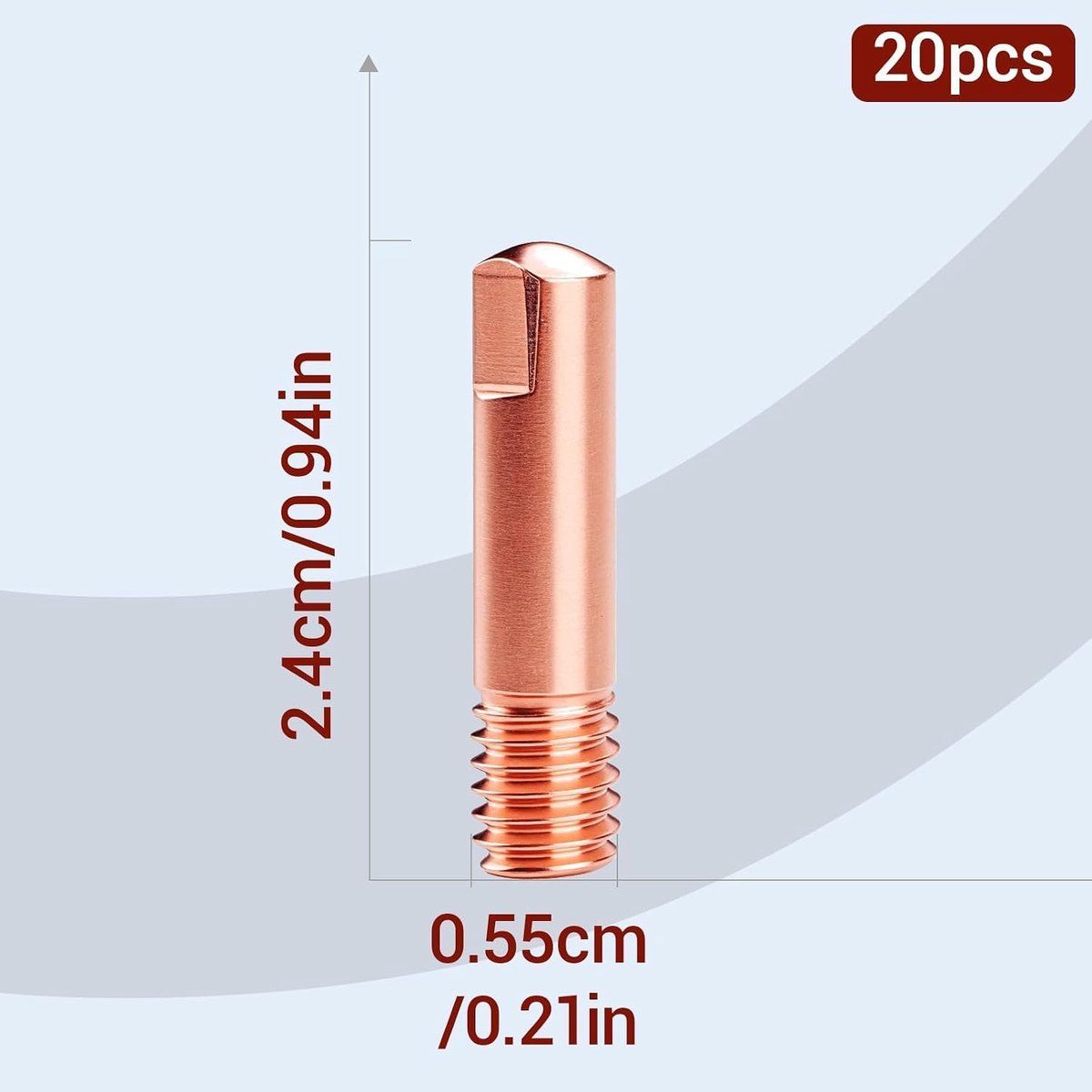 Welding Nozzles 20 Pieces Gas Nozzle 0.9 mm Flow Nozzle Copper Contact Point Suitable for MB15 AK15 MIG MAG Wear Parts - ShopVlot
