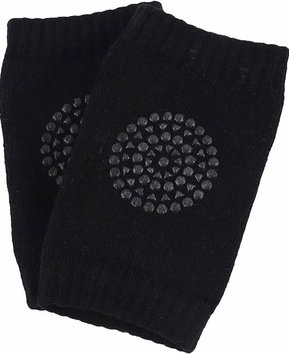 Kniebeschermers baby - Knie kussentjes baby - Kruipbeschermers - Leren kruipen - Baby knee pads - Zwart - 1 paar - Jonyx