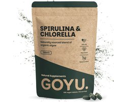GOYU Spirulina Chlorella 3000 mg per dagdosering Biologisch 300 Tabletten - Algen - Chlorella spirulina tabletten biologisch - Superfood - Chlorophyll - Vegan - Zonder toevoegingen - Lab getest - 75 dagen voorraad per zakje