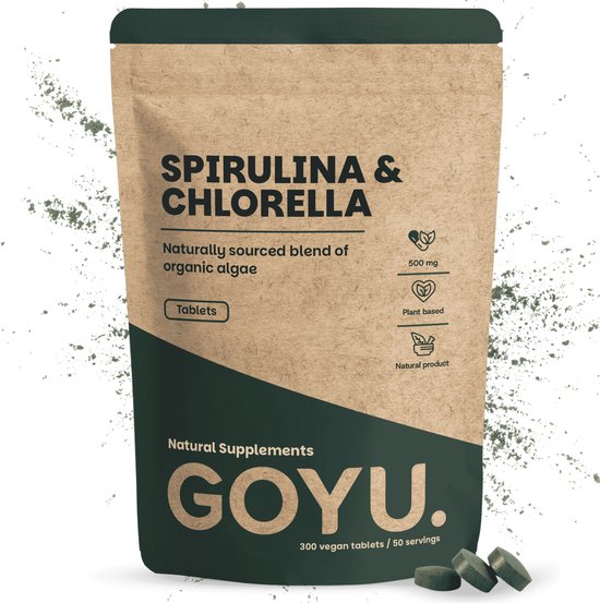 GOYU® - Spirulina Chlorella Tabletten 500 mg Biologisch 300