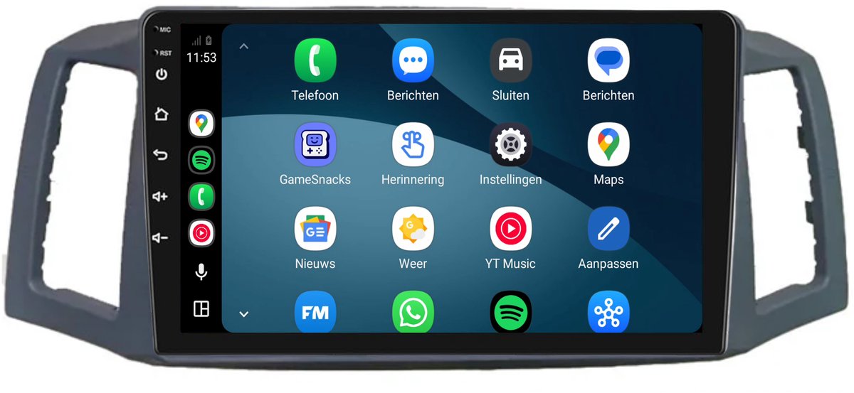 CarPlay autoradio geschikt voor Jeep Grand Cherokee | 2004 t/m 2007 | Cartronix CTX-7502 | 2004 2005 2006 2007 | 9 inch | Android 15 | Draadloos Apple CarPlay & Android Auto | 2GB + 32GB | Bluetooth & Wifi