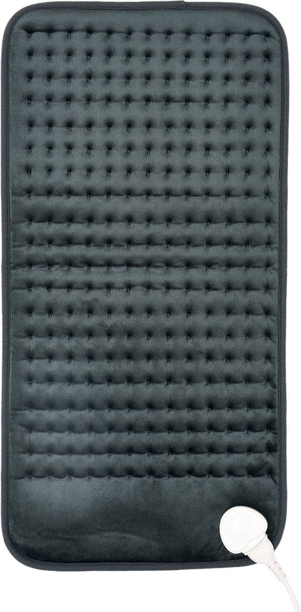 Auronic Warmtekussen Elektrisch - XXL - 60x30cm - Nek en Schouders - Wasbaar - Heating Pad - Elektrisch Kussen - Antraciet