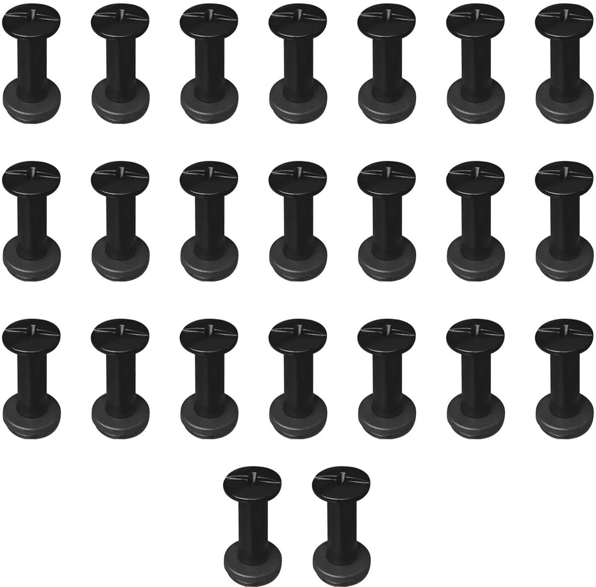 20pcs Chicago Binding Screws Assorted Round Cross Head Chicago Screws Kit Metal Screw Nail Rivet Chicago Button for - ShopVlot