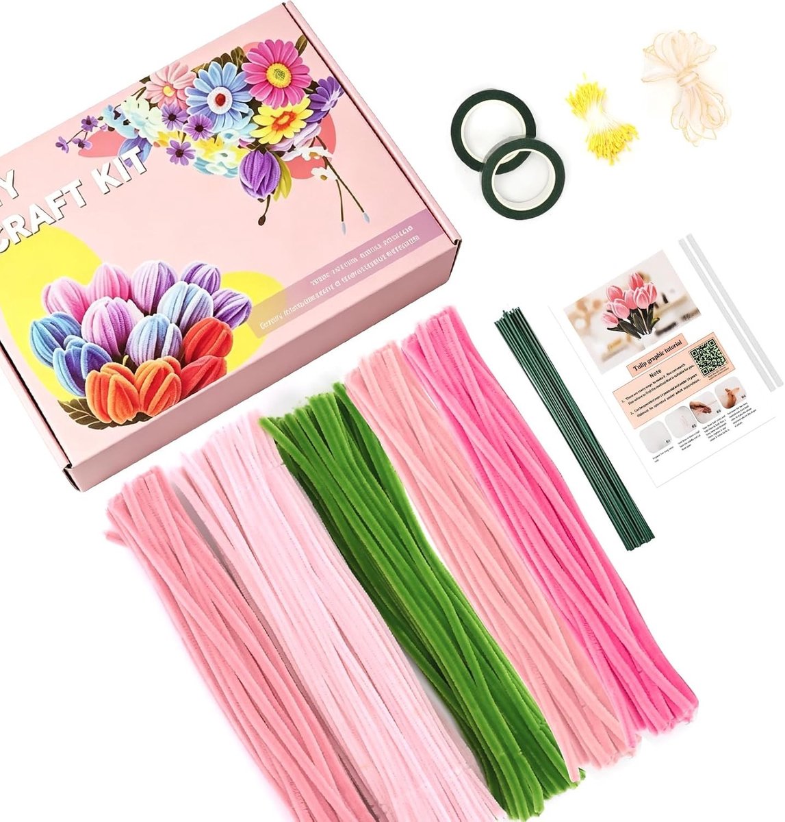 Pipe cleaners - 500 stuks - Kleurrijke knutselpijpen - Flexibel en vormbaar - Voor creatieve doe-het-zelf bloemen