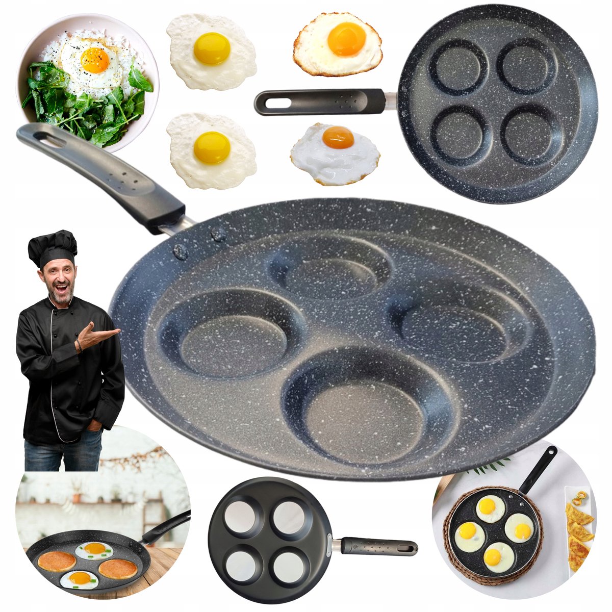 Krisberg Marmite Pan voor Eieren & Pannenkoeken - 24cm - Inductie Geschikt