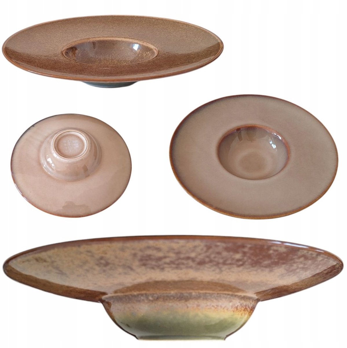 Handgemaakte Keramische Kom/Bord 26.5cm - Uniek Kleurrijk Design