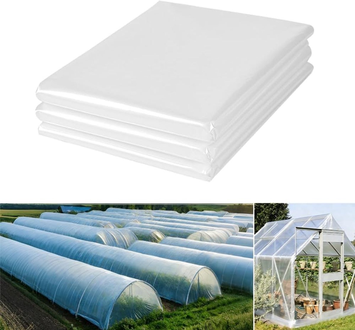 Waterdicht transparant tentzeil - Transparant - 3 x 10 m - Polyethyleen - Duurzaam en herbruikbaar
