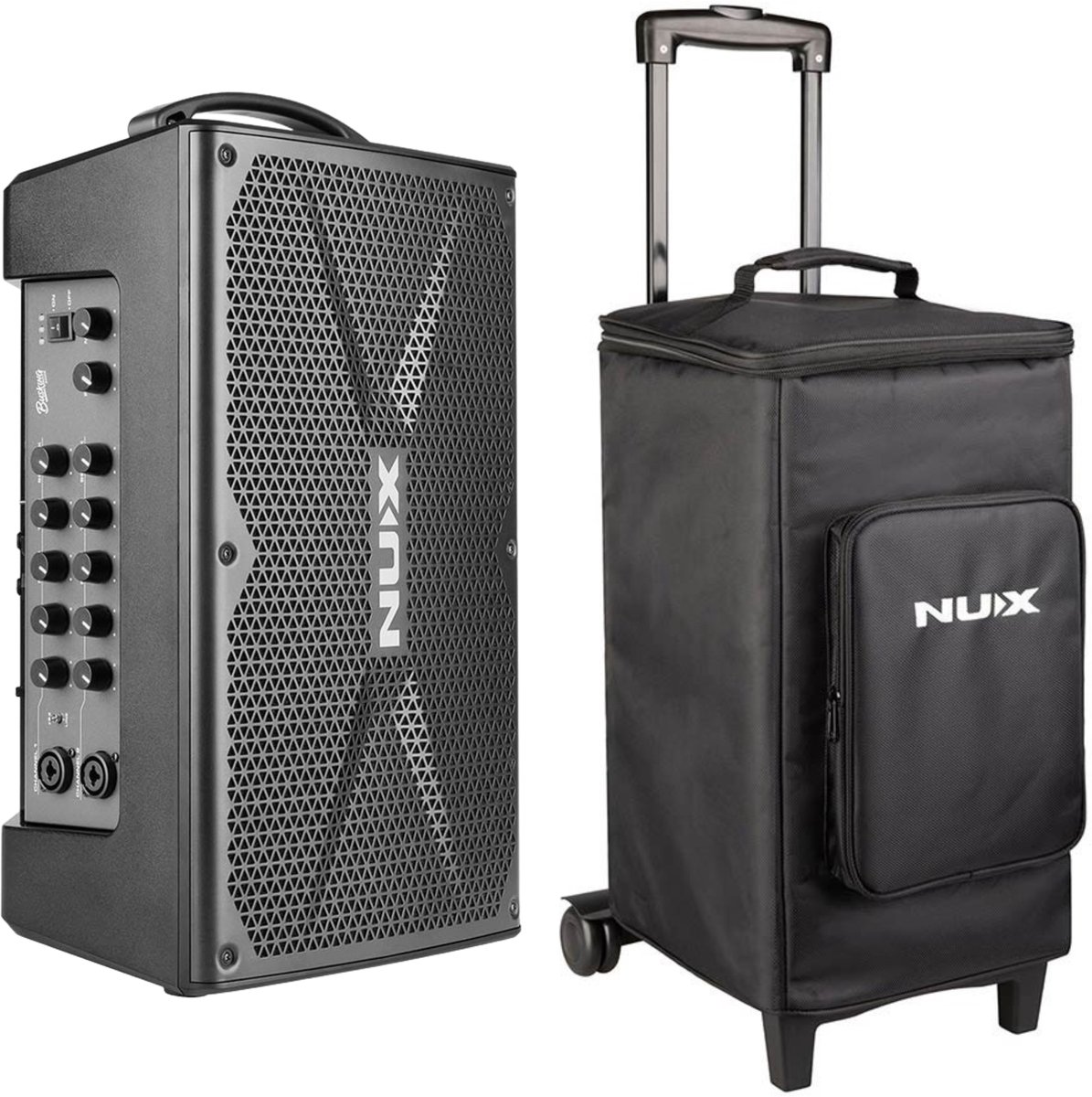 NUX NBA-200FR Accu Speaker met Trolleytas
