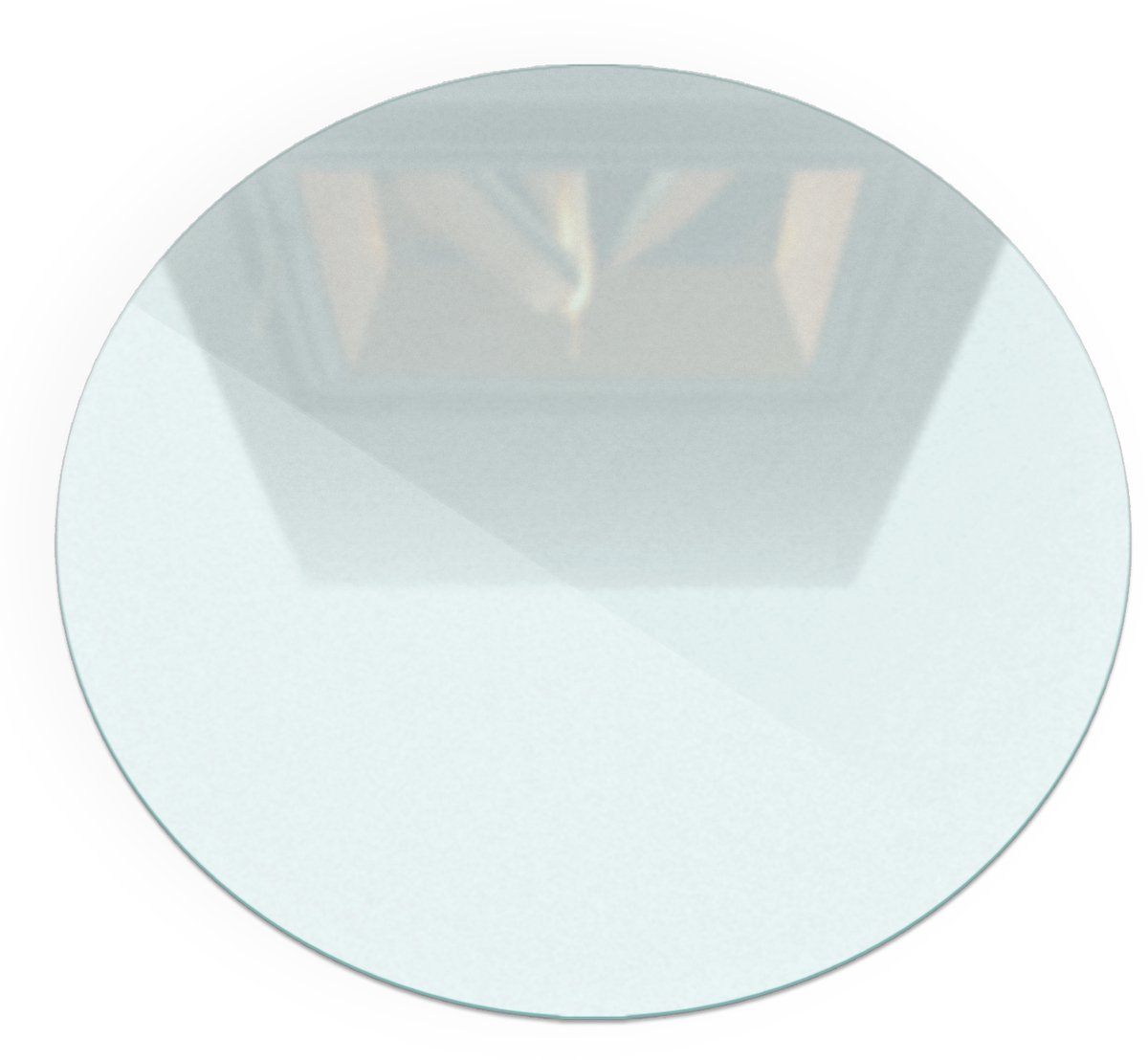Tulup - Kachel Vloerplaat - fi60cm - Halftransparant Rond - Plaat voor onder kachel - Vloerbescherming