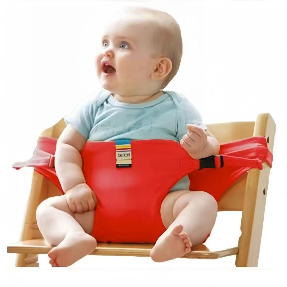 Veiligheidstuigje voor kinderstoel – Geschikt voor kinderstoelen – Accessoire voor kinderstoel – Kinderstoel – Kruismodel tuigje – Veiligheidsriem voor baby's – Rood