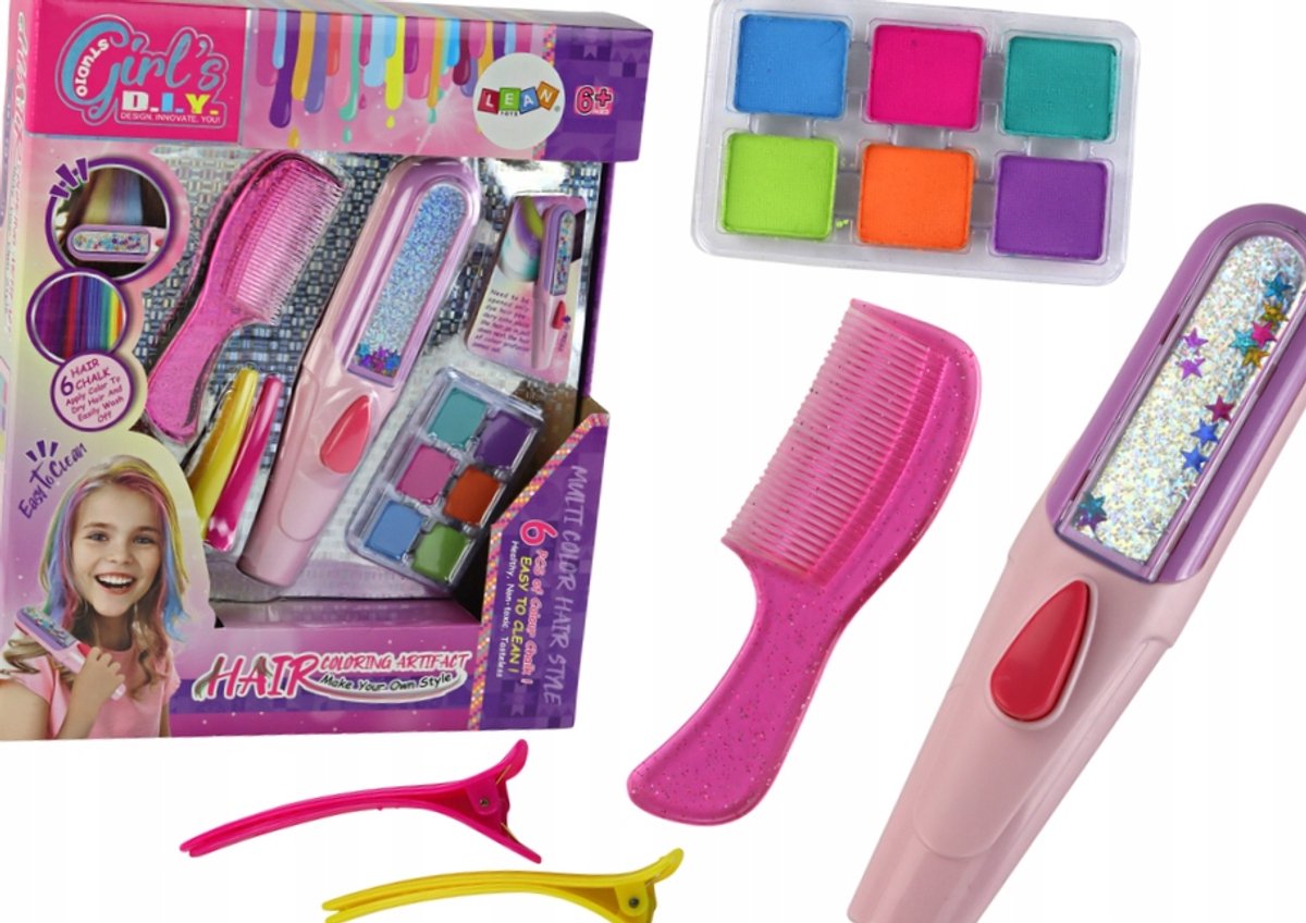 Kinder Haarverf Set met Accessoires - Kleurrijk en Creatief