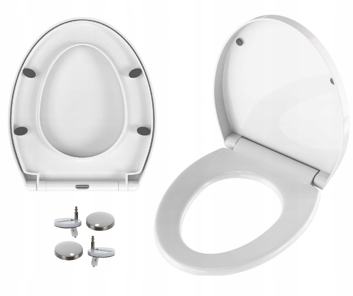 Universele Soft-Close Toiletzitting, Wit, Gemakkelijk Verwijderbaar