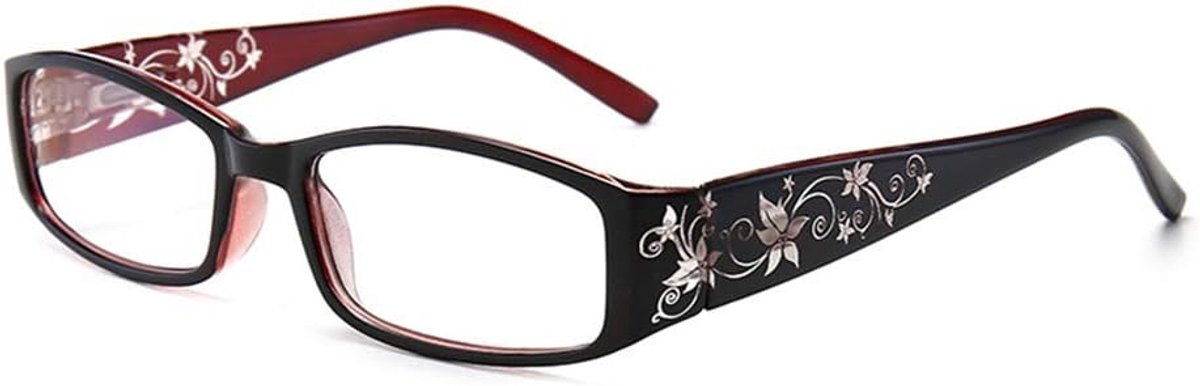 Lezen brillen ultra licht - elegante anti-blauw licht - bloemen spiegel poten - ideaal voor lezen - ShopVlot