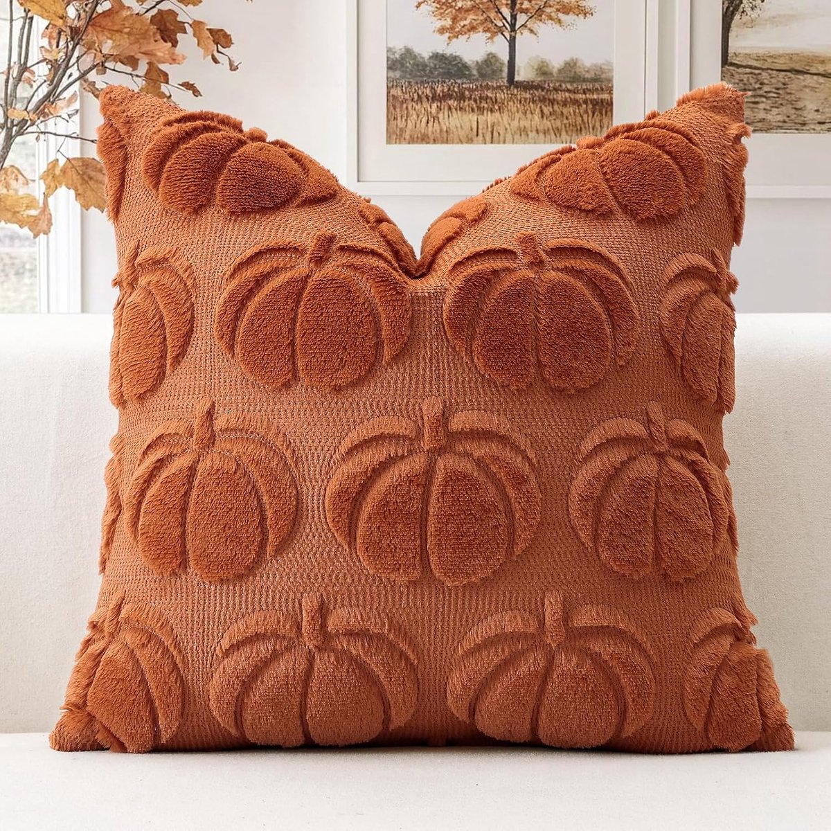 Cushion Covers 40x40 cm - Velours - Halloween Pompoen - Perfect voor Sofa of Slaapkamer - ShopVlot