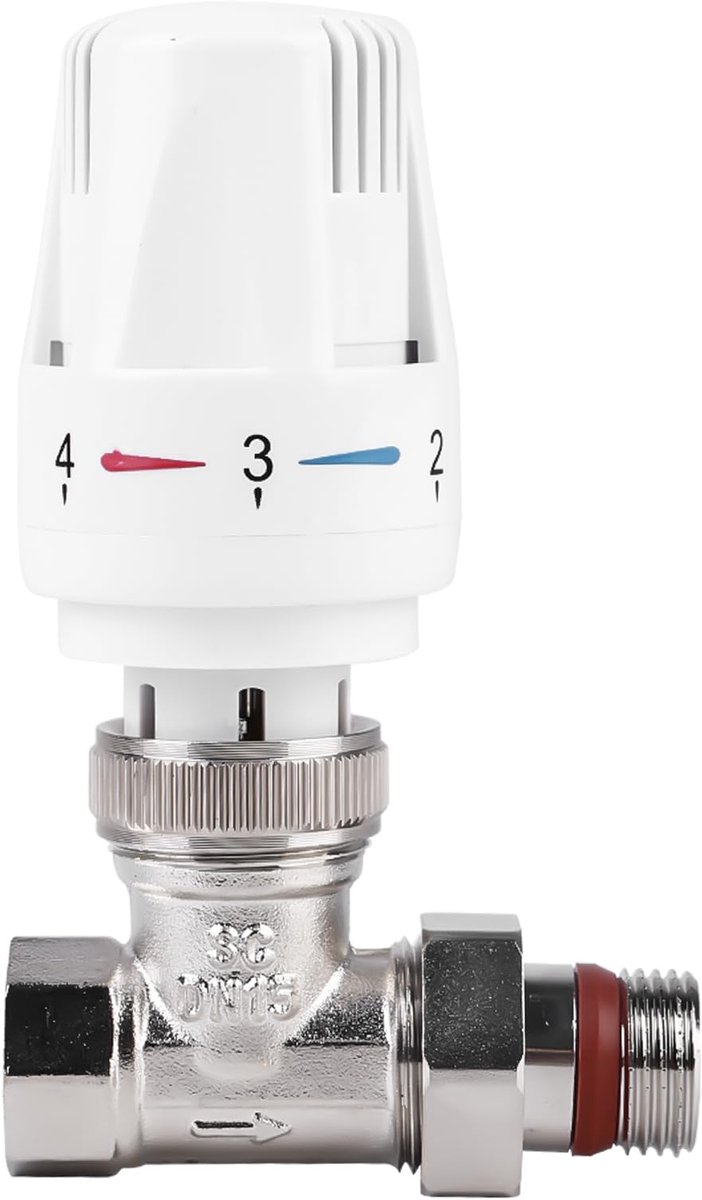 Verwarmingsthermostaat, siliconen afdichting, wit, radiatorventiel, gloednieuw messing materiaal, thermostaatkop - ShopVlot