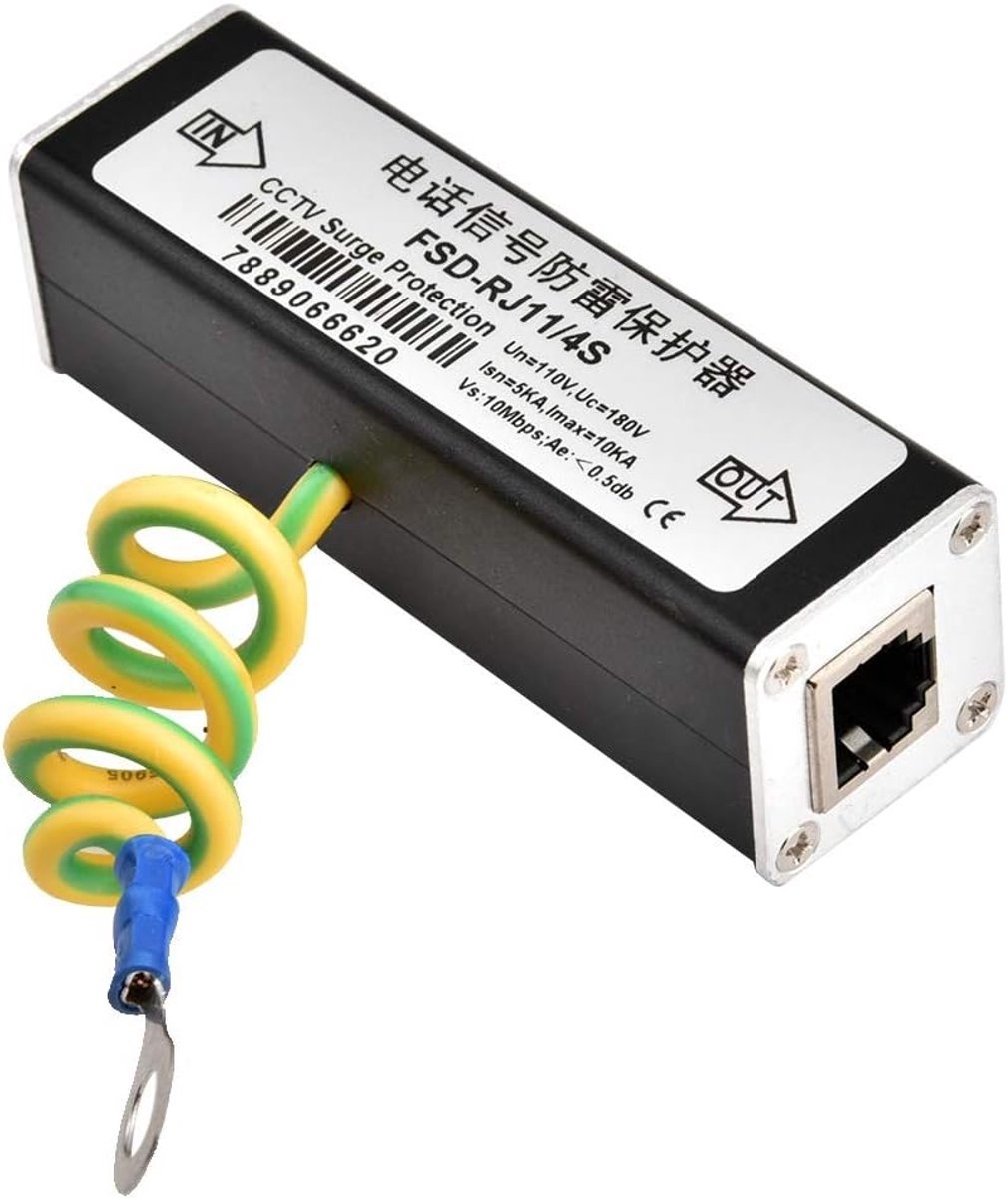 RJ11 Phone Fax Surge Protection, Lightning Rod Protection Device, Audio Data Surge Protection, Simple Surge - ShopVlot