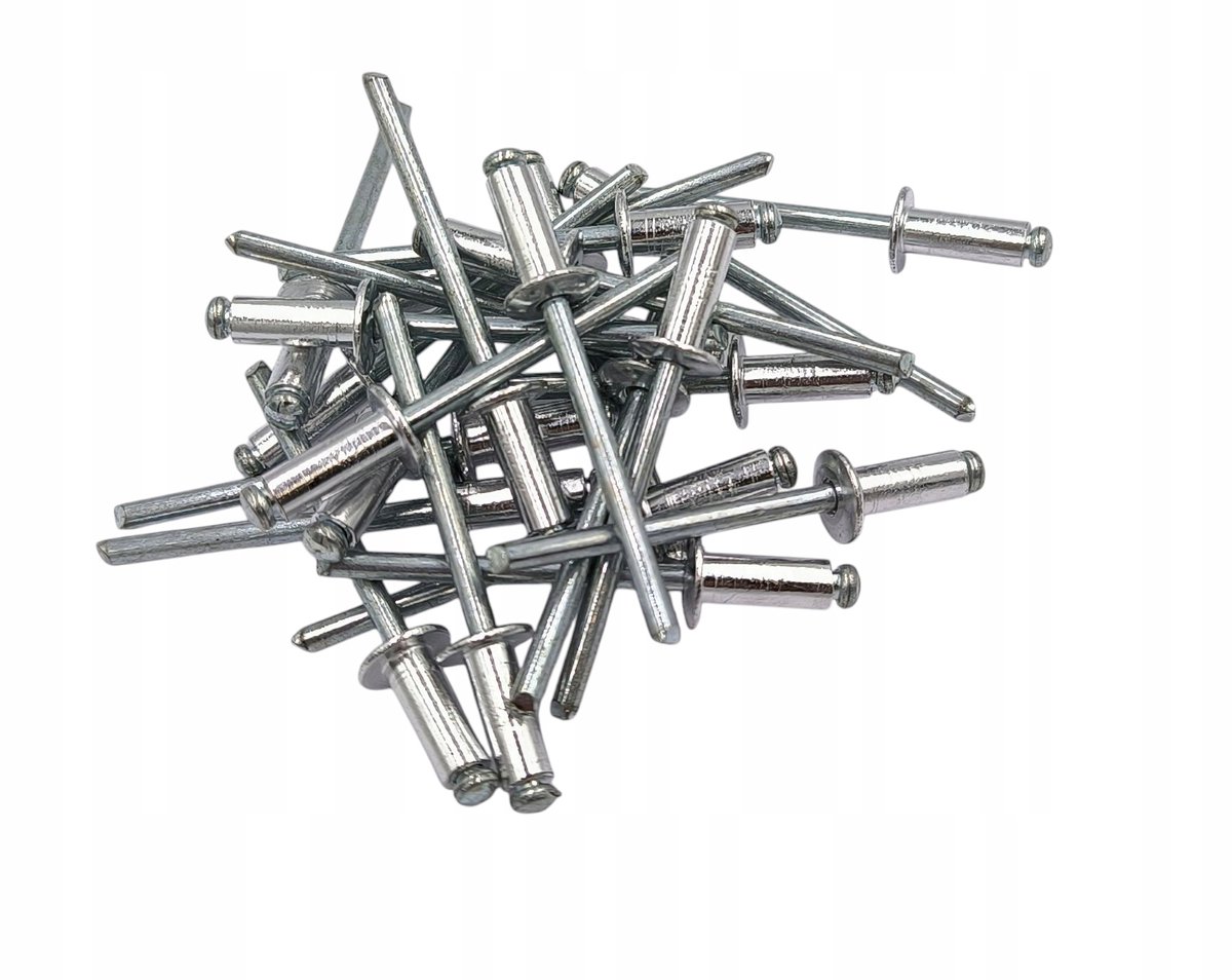 Aluminium/Stalen Blindklinknagels Platte Kop 4.8x12mm 100 Stuks