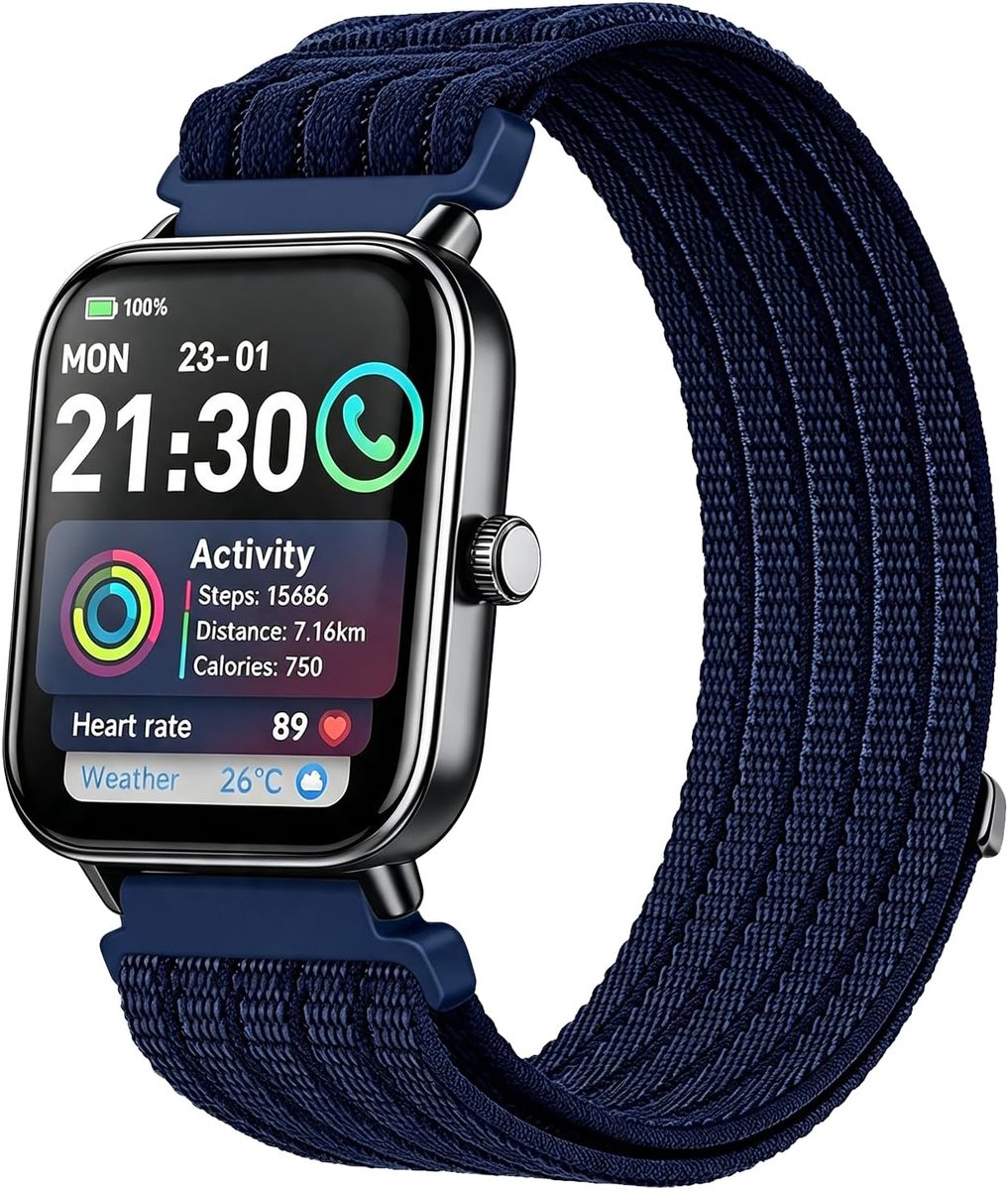 22mm zachte nylon horlogeband verenigbaar Veryfit IDW19/IDW13/IDW16/IDW18,nylon sport horlogeband voor Goryfit - ShopVlot