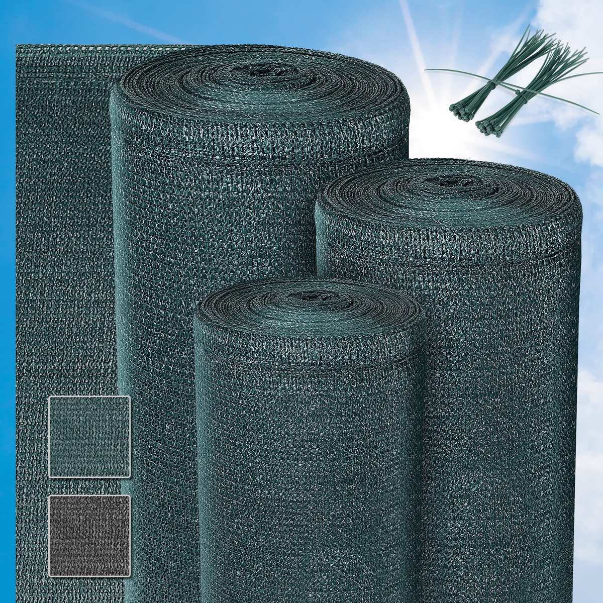 Sol Royal Zichtbreeknet Balkonscherm Zichtdoek HDPE inclusief Kabelbinders - ShopVlot
