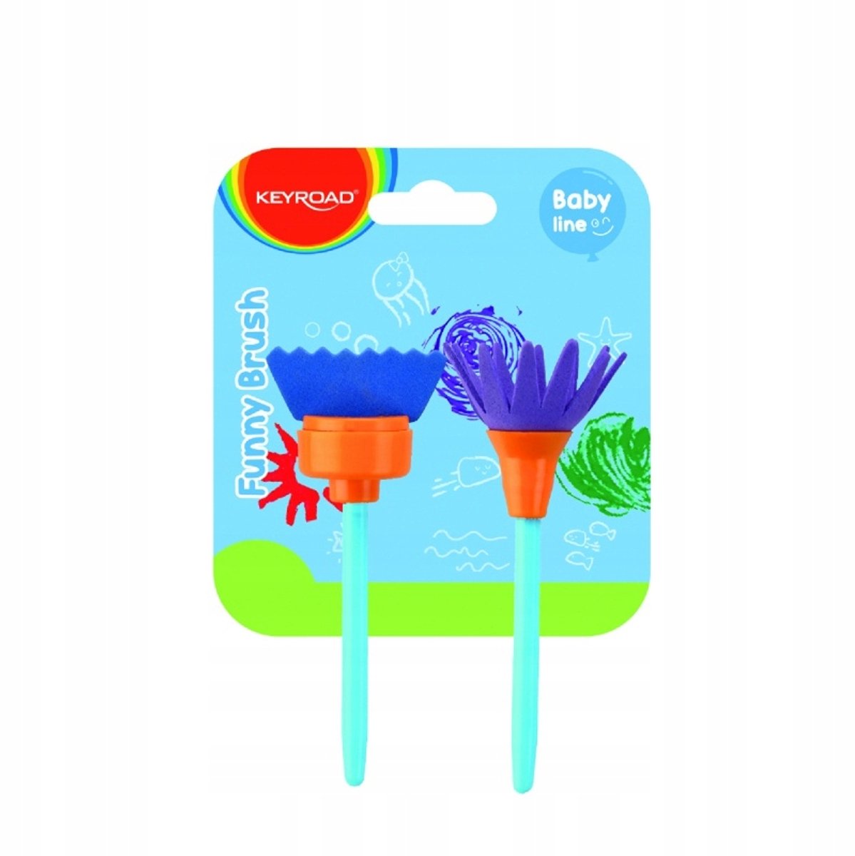 Keyroad Funny Brush Creatieve Verfkwasten Set - 2 Stuks