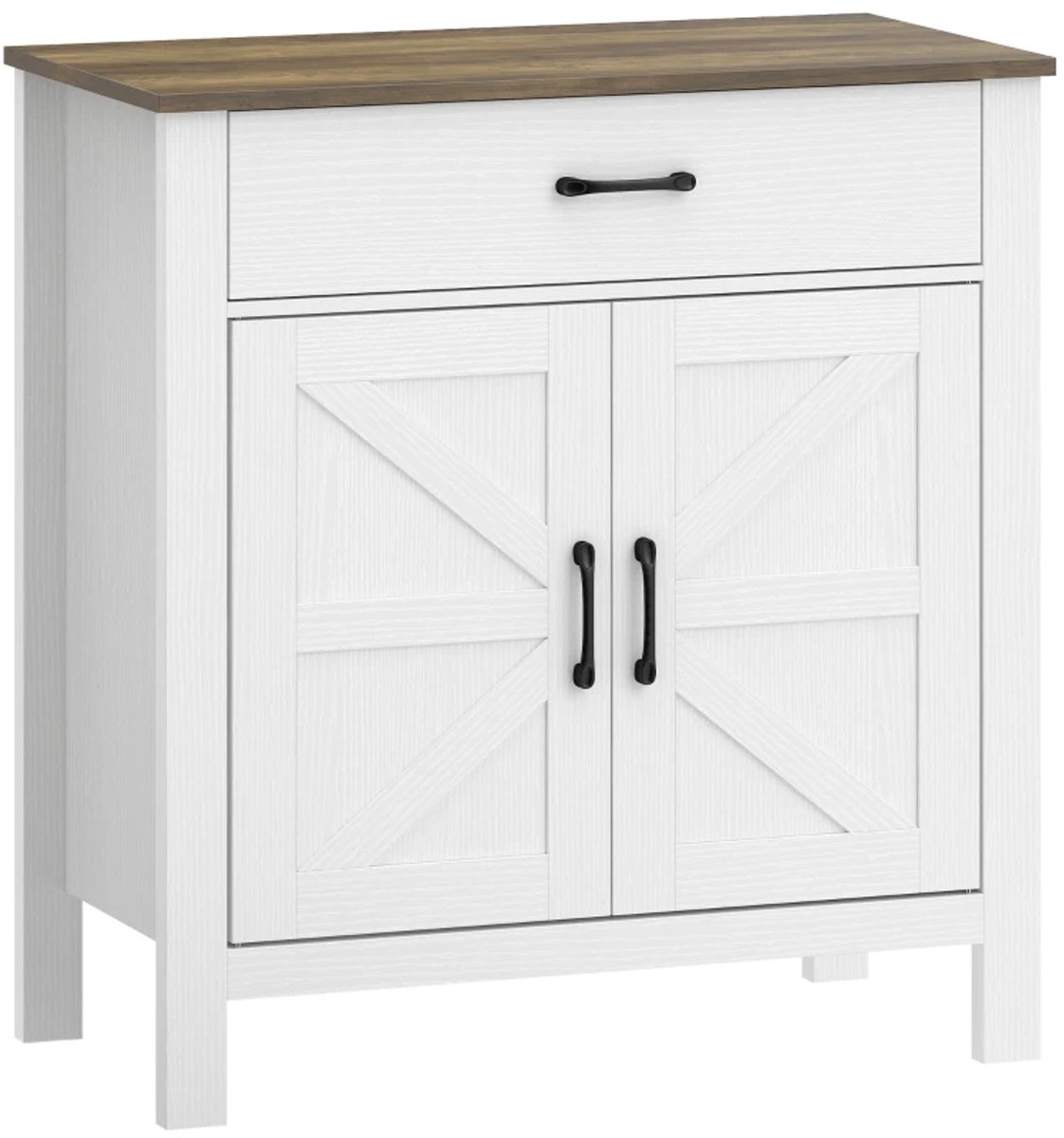 Dressoir - Buffetkast - Boerderij keukenkast - Schuifdeuren - Verstelbare plank - Wit