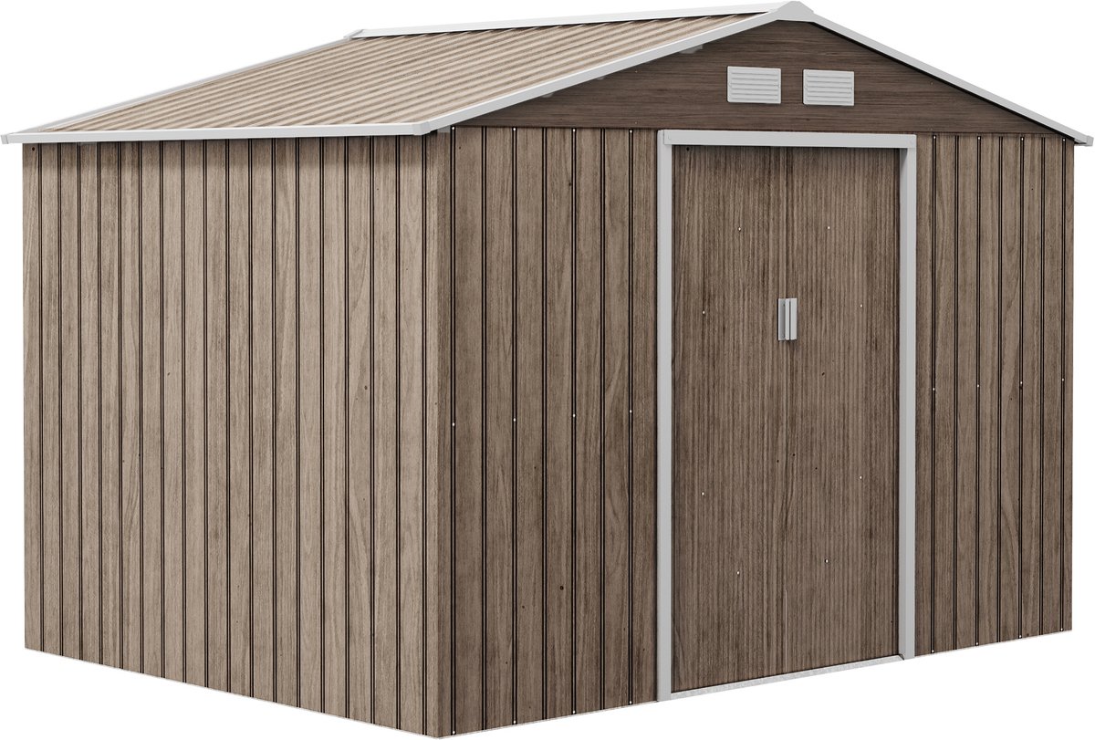 Outsunny Tuinberging - Gegalvaniseerd staal - 277x195x192cm - Bruin