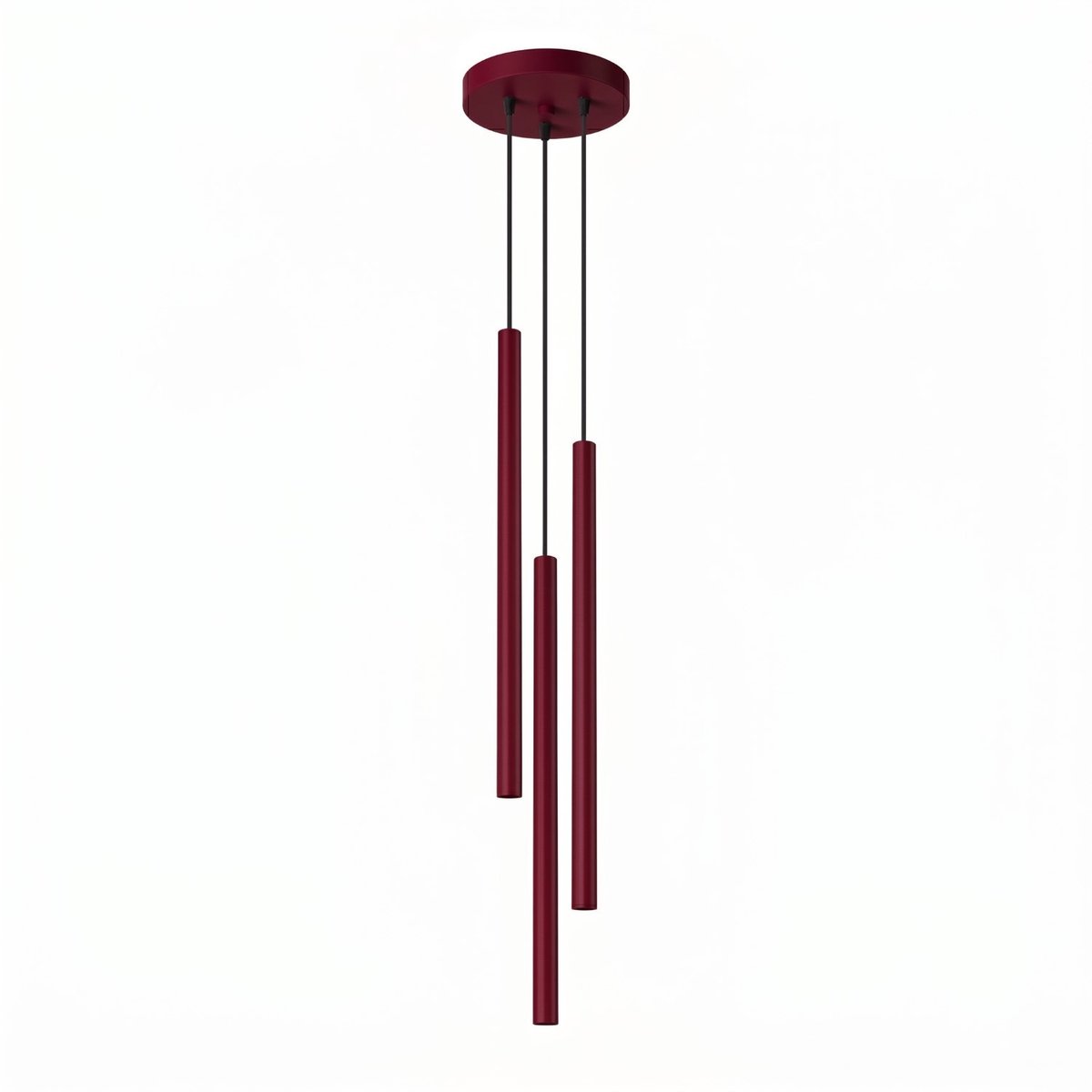 Sollux Lighting Hanglamp PASTELO - G9 - bordeaux - staal - 19.5x19.5x115cm