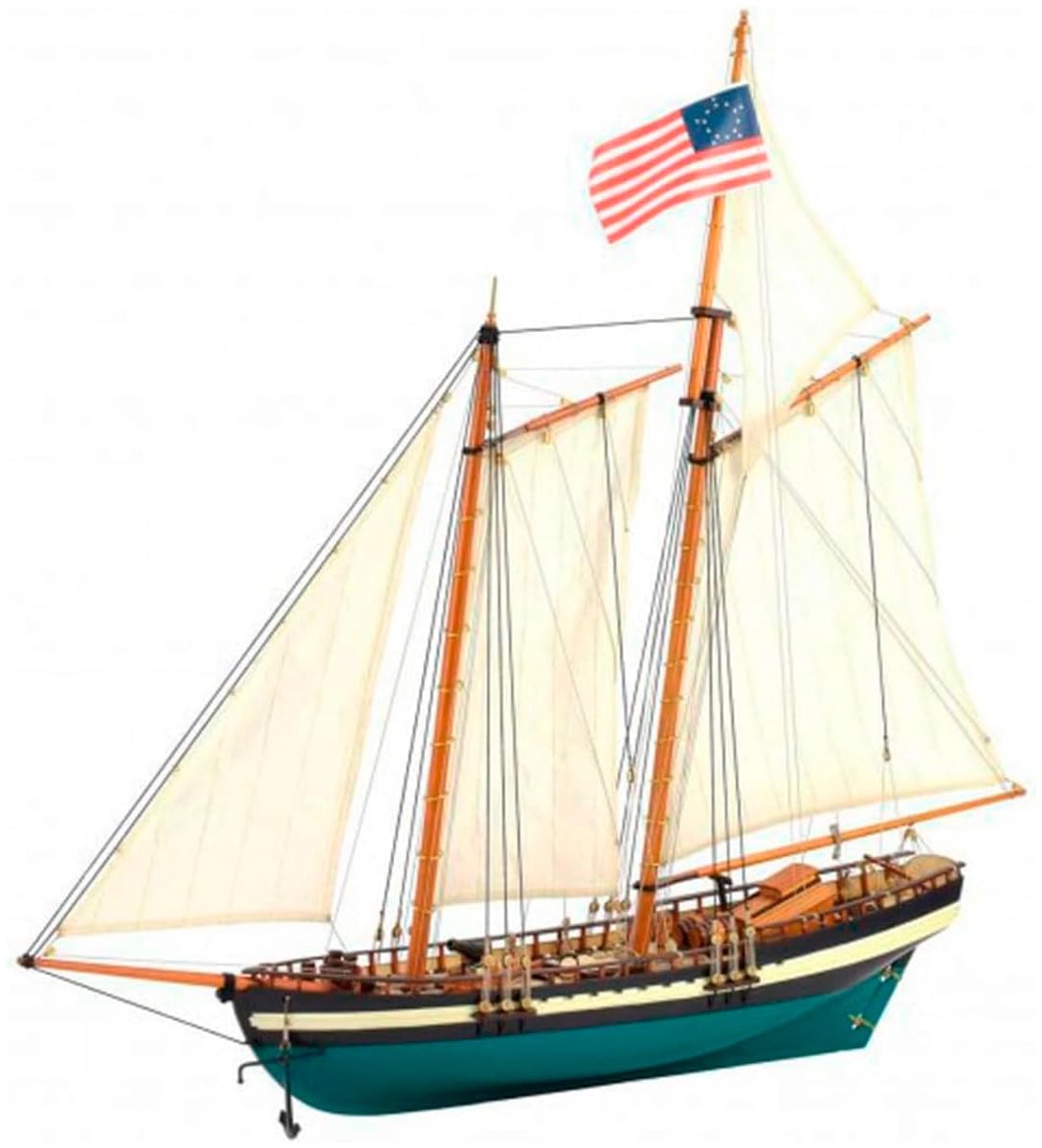 Artesanía Latina - Houten Scheepsmodel - Amerikaanse Schoener, Virginia - Model 22115, Schaal 1:41 - ShopVlot