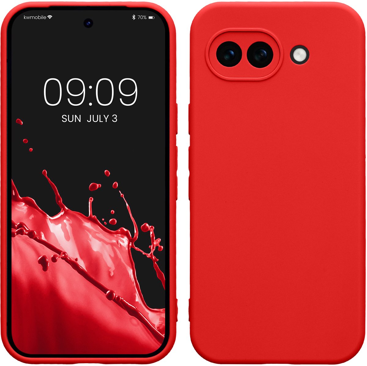 kwmobile telefoonhoesje geschikt voor Google Pixel 10a - Hoesje voor smartphone - Precisie camera uitsnede - In klassiek rood