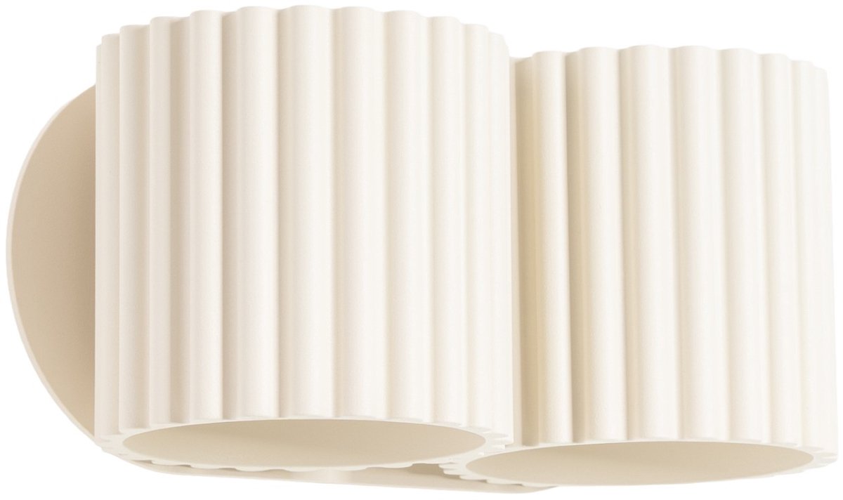 Sollux Lighting Wandlamp Aura - G9 - beige - aluminium - 21x12x10cm