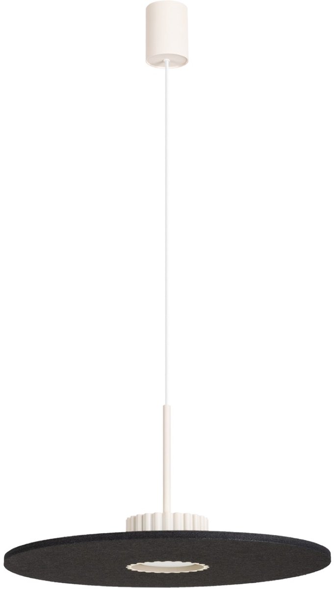 Sollux Lighting Hanglamp OVO - Gx53 - beige/zwart - vilt/aluminium - 40x40x125cm