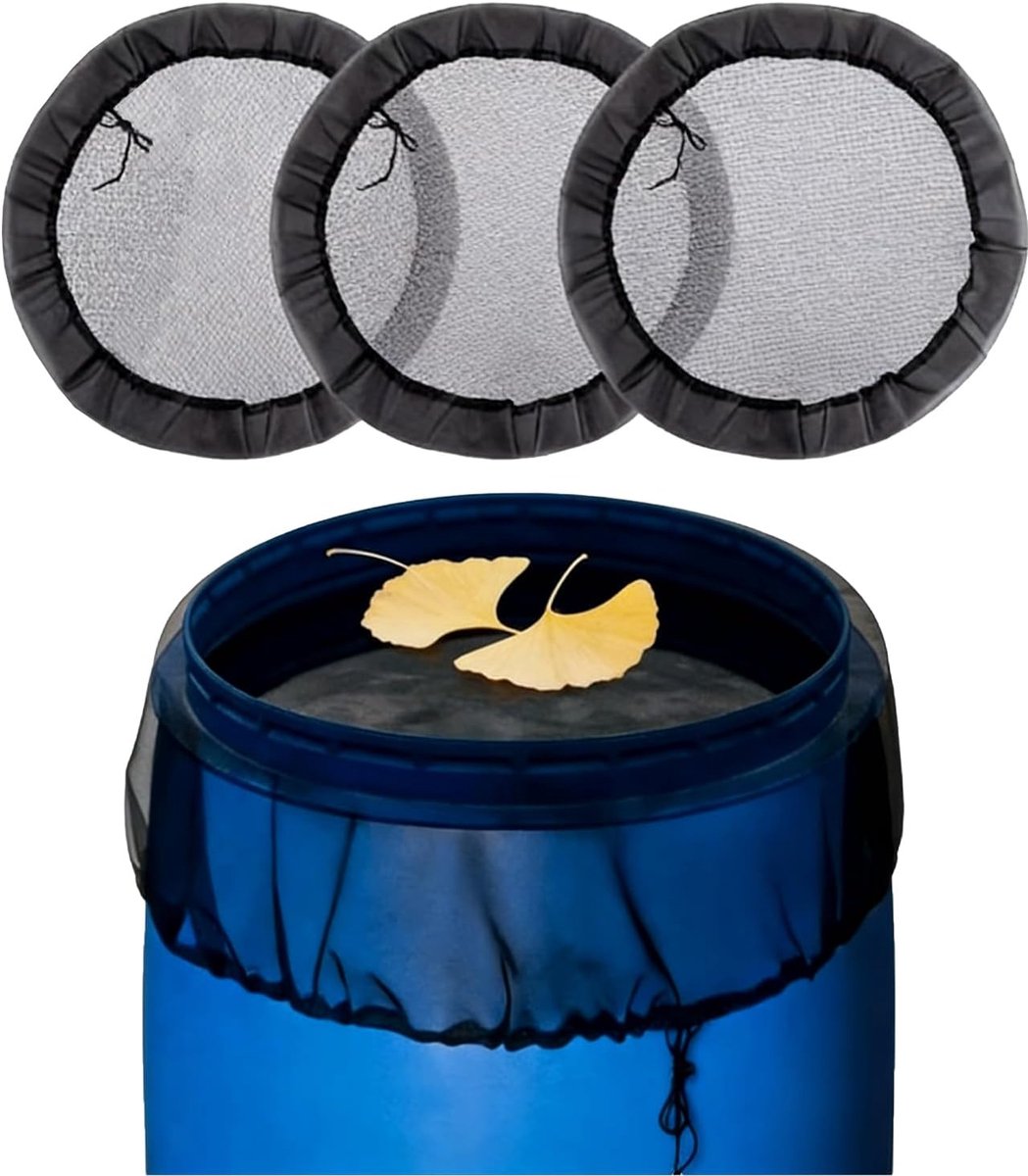3 stuks regenton, diameter 120 cm, netafdekking voor regenton om te voorkomen dat bladeren en insecten in het water - ShopVlot