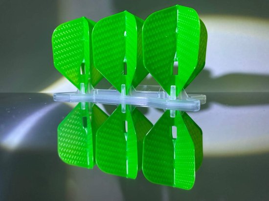 Lstyle dart flights - l3 pro dimple small standard shape: molded, plastic and lightweight set -lime green - ShopVlot — afbeelding 4
