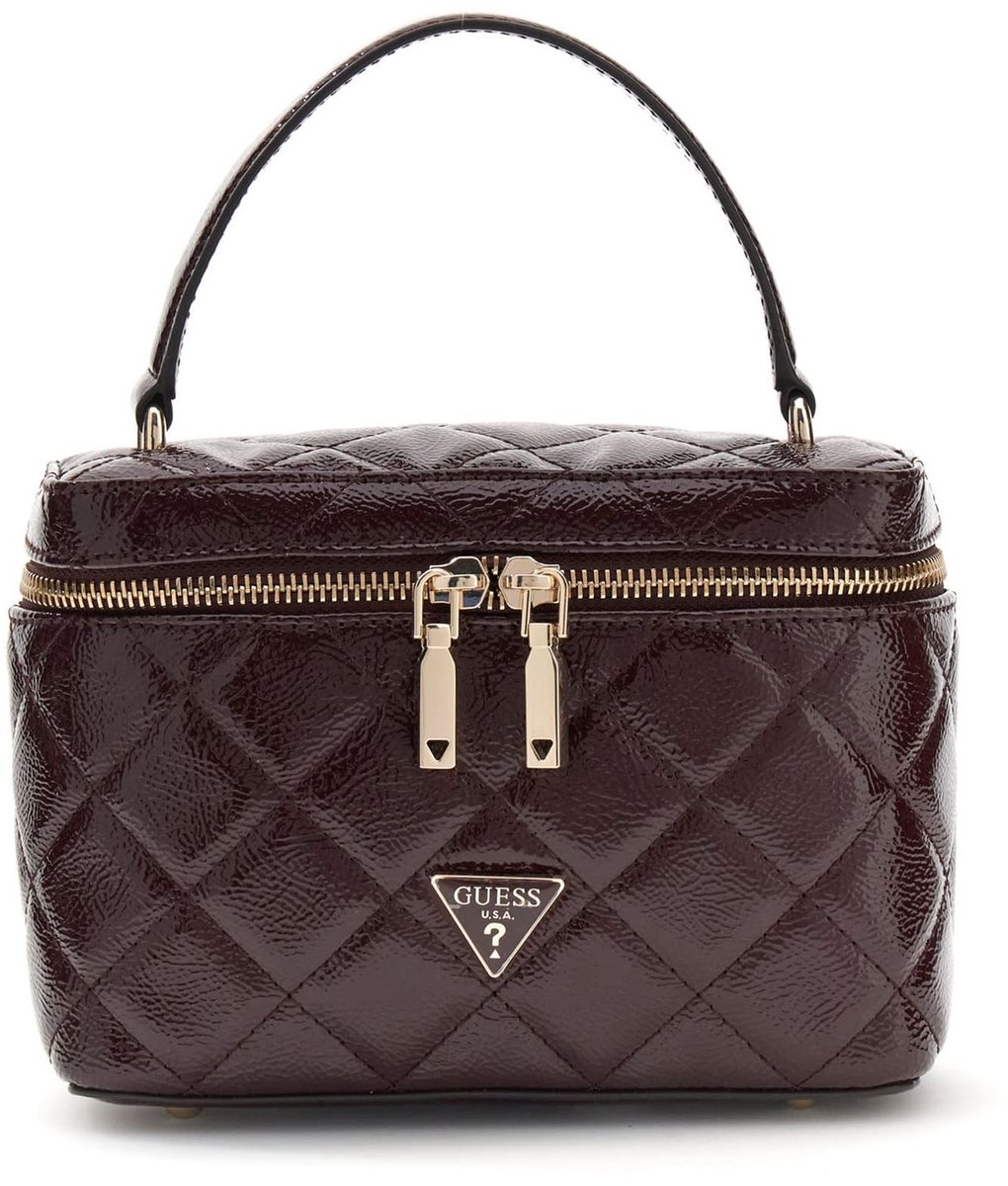 GUESS schoudertas handtas Juliet Mini Convertible Crossbody Bag Burgundy wijnrood