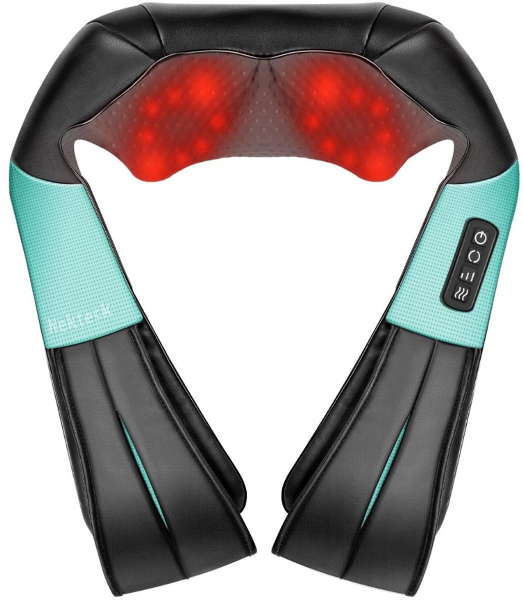JCP® Nekmassage Apparaat - Nekmassage Apparaat Draadloos - Elektrisch Nekmassage Apparaat - Blauw - 38cm x 20cm x 18cm