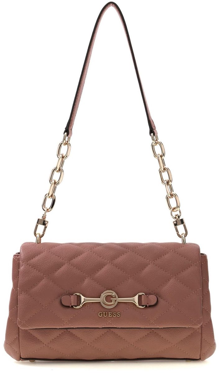GUESS schoudertas Frances Flap Shoulder Bag Rosewood roze