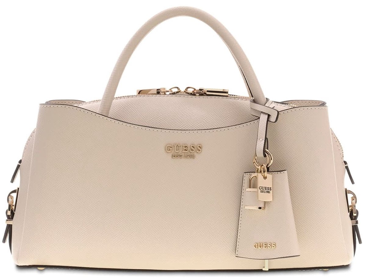 GUESS schoudertas handtas Danielle Girlfriend Satchel Bone beige