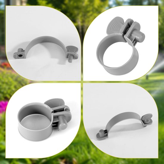 6 stuks - Slangklemmen - Slangklemmen zwembad - 32-38 mm - Slangklem ring - Kunststof - voor bevestiging zwembadslang, lekvrije slangverbinding — afbeelding 3