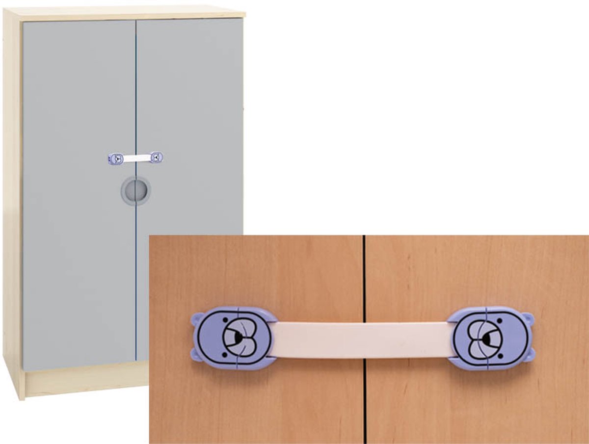 Kinderbeveiliging Klikslot met Muis - Wit/Blauw