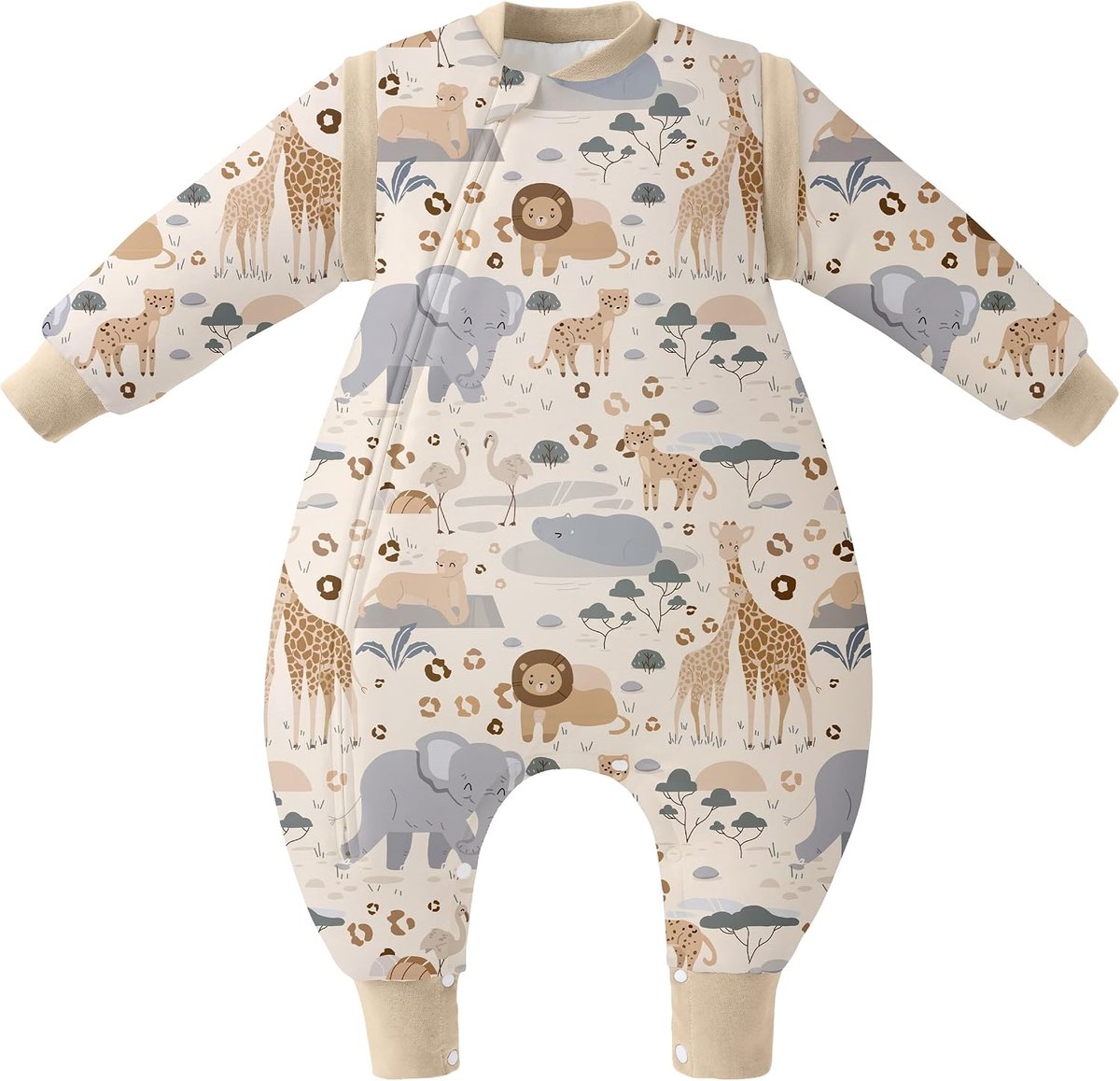 Unnivoll Baby Sleeping Bag 2.5 Tog with Feet, 100% Cotton, Winter Sleeping Bag with Removable Sleeves, Quilted for - ShopVlot