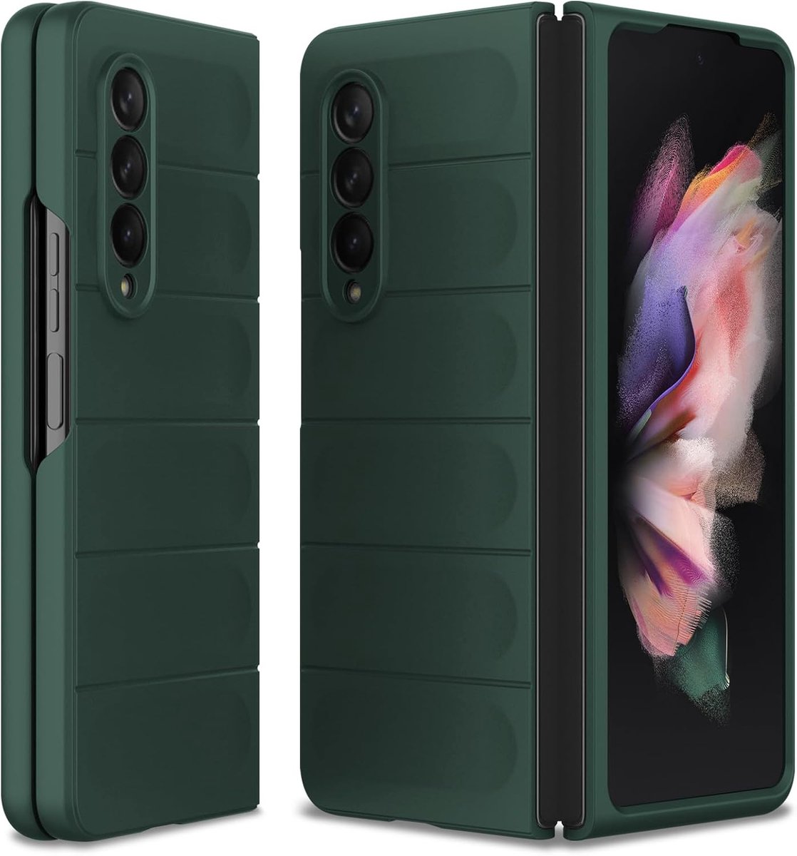 Hoes compatibel met Samsung Galaxy Z Fold 3, hard polycarbonaat, stootvast, beschermhoes, krasbestendig, rugged cover - ShopVlot