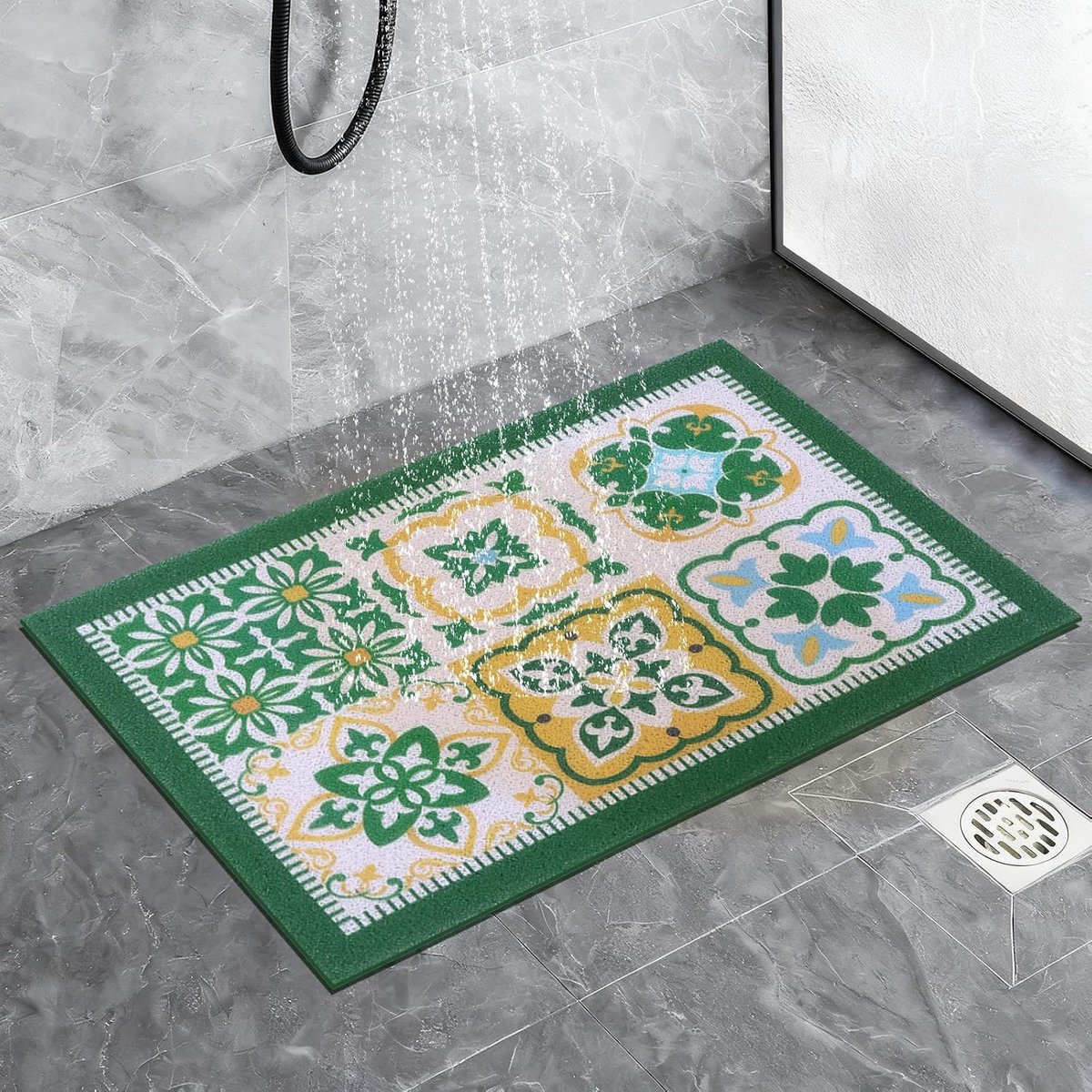 Loofah Like Shower Mat Non-Slip Washable Colorful PVC Bath Mats for Bathroom Floor, Non-slip Bathroom Mat for Elderly - ShopVlot