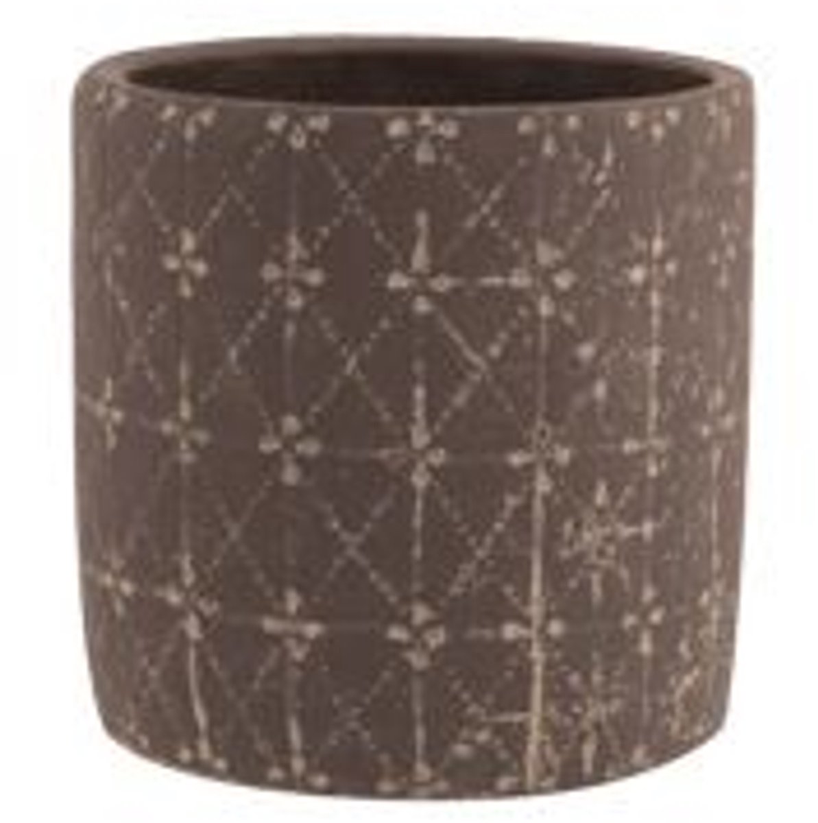 Cosy @ Home Bloempot Relief Squares Bruin 14,5x14,5x