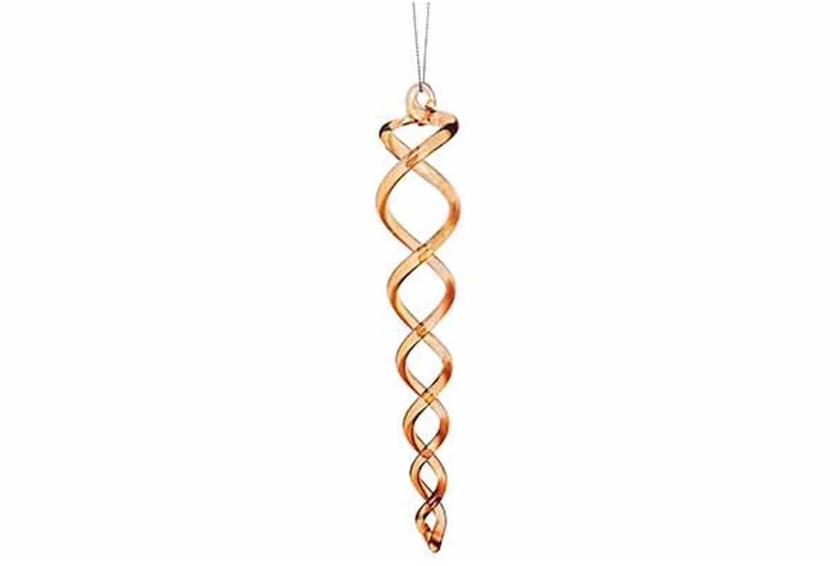 Hanger Spiral Cone Bruin 4x4xh19cm Glas