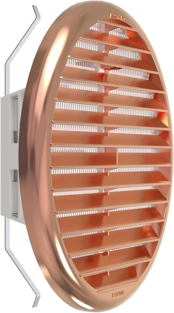 - Rond ventilatierooster van ABS met insectennet - Made in Italy (koper 80/125 mm)