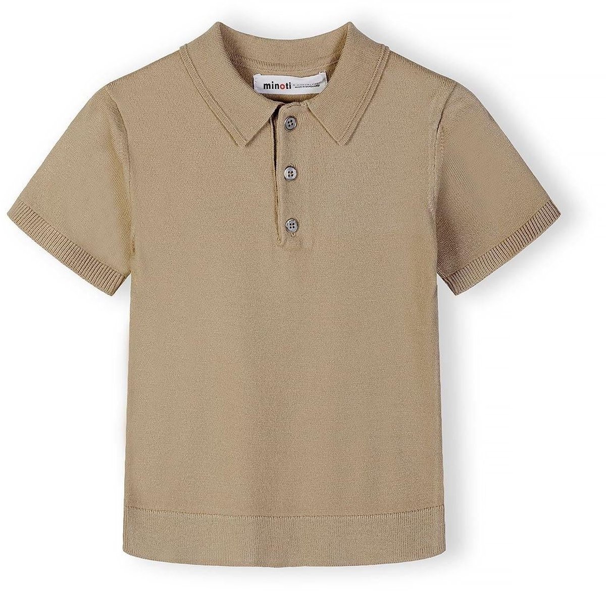 Minoti polo jongens gebreide stof - viscose - grijs