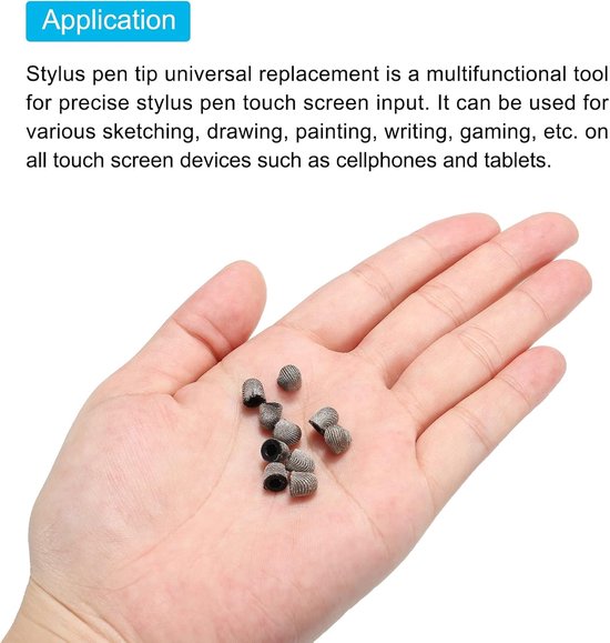 12 stuks stylus penpunten geleidend netvezel capacitief touchscreen pennen tip universele vervanging 5 mm — afbeelding 3