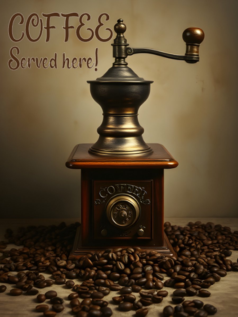 Blechschild 20x30cm Coffee served here! Vintage