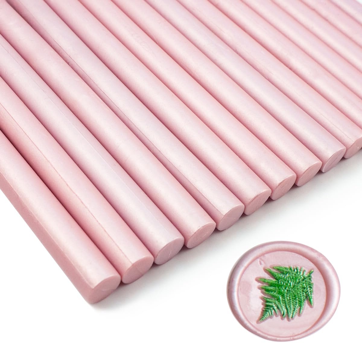 wax afdichtingsstokken,Tomgenrine 15 stuks lijmpistool wax zegel stokjes, voor brief wenskaarten wijn verzegelen ambachten maken bruiloft en partij uitnodigingen(Pearl Pink)